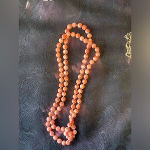 Pink Orange Beaded Necklace